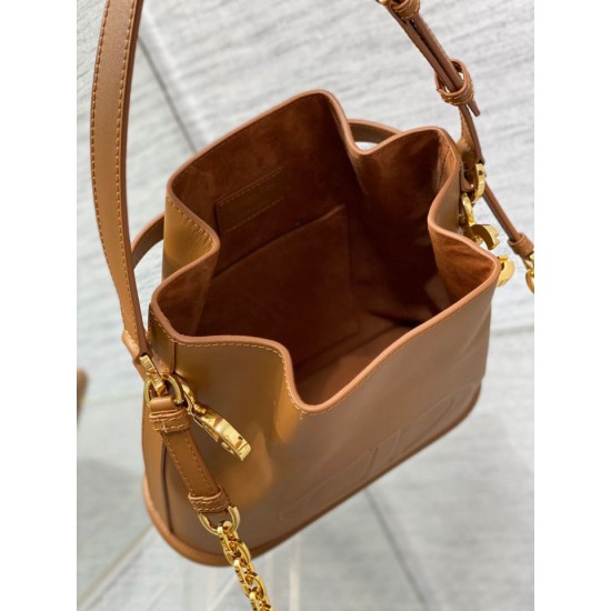 Replica Dior C'est Medium Bucket Bag Saddle Calfskin Brown Replica Dior C'est Medium Bucket Bag Saddle Calfskin Brown