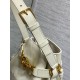 Fake Dior C'est Medium Bucket Bag Saddle Calfskin White Replica Fake Dior C'est Medium Bucket Bag Saddle Calfskin White Replica