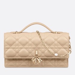 Replica Dior Miss Dior Mini Bag Cannage Lambskin Beige