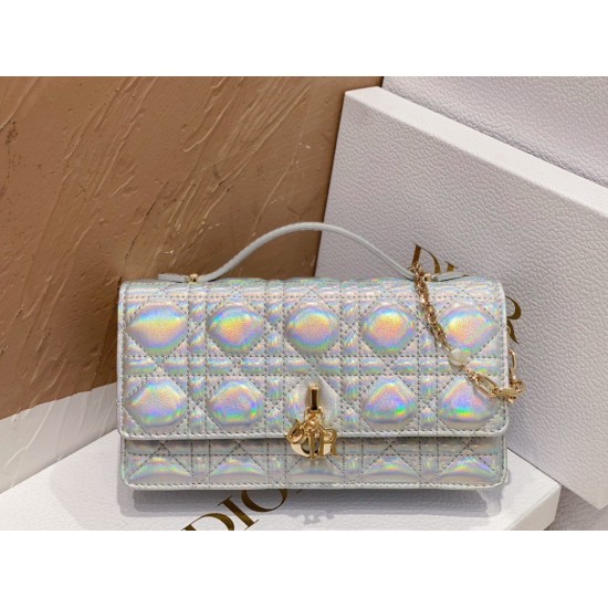 Replica Dior Miss Dior Mini Bag Iridescent Metallic Silver Replica Dior Miss Dior Mini Bag Iridescent Metallic Silver