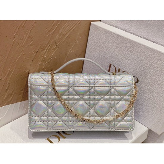 Replica Dior Miss Dior Mini Bag Iridescent Metallic Silver Replica Dior Miss Dior Mini Bag Iridescent Metallic Silver