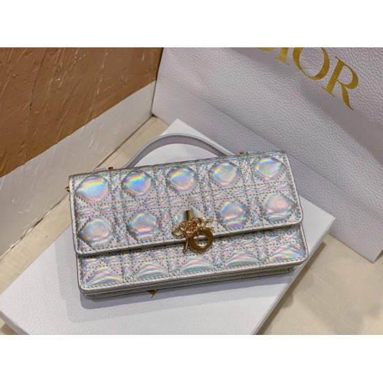 Replica Dior Miss Dior Mini Bag Iridescent Metallic Silver Replica Dior Miss Dior Mini Bag Iridescent Metallic Silver