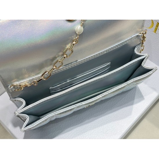 Replica Dior Miss Dior Mini Bag Iridescent Metallic Silver Replica Dior Miss Dior Mini Bag Iridescent Metallic Silver