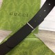 Replica Gucci GG belt with rectangular buckle 722370 35mm Black Steel