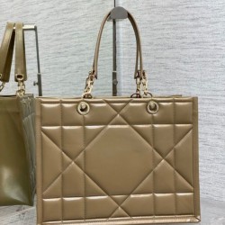Replica Dior Medium Essential Tote Bag Hazelnut Archicannage