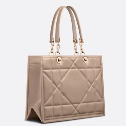 Replica Dior Medium Essential Tote Bag Hazelnut Archicannage