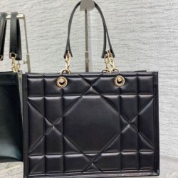 Fake Dior Medium Essential Tote Bag Archicannage Black Replica