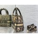 Fake Dior Medium Lady D-Lite Bag Toile de Jouy Embroidery Brown Replica Replica Dior Medium Lady D-Lite Bag Toile de Jouy Embroidery Brown