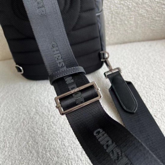 Replica Dior Mini Rider Sling Bag CD Diamond Canvas Black Replica Dior Mini Rider Sling Bag CD Diamond Canvas Black