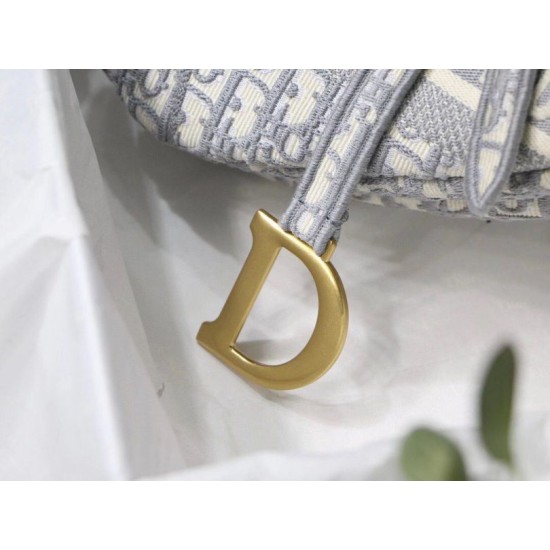 Replica Dior Saddle Bag Dior Oblique Embroidery Gray Replica Dior Saddle Bag Dior Oblique Embroidery Gray
