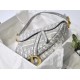 Replica Dior Saddle Bag Dior Oblique Embroidery Gray Replica Dior Saddle Bag Dior Oblique Embroidery Gray