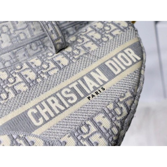 Replica Dior Saddle Bag Dior Oblique Embroidery Gray Replica Dior Saddle Bag Dior Oblique Embroidery Gray