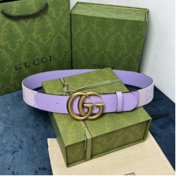 Replica Gucci GG Marmont wide belt 400593 40mm Purple