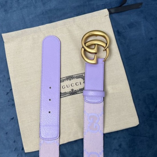 Replica Gucci GG Marmont wide belt 400593 40mm Purple