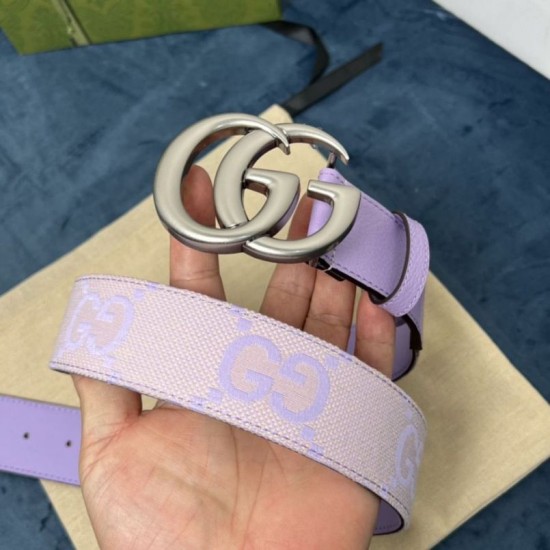 Replica Gucci GG Marmont wide belt 400593 40mm Purple