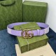 Replica Gucci GG Marmont wide belt 400593 40mm Purple