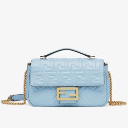 Replica Baguette Chain Midi Bag Nappa Blue