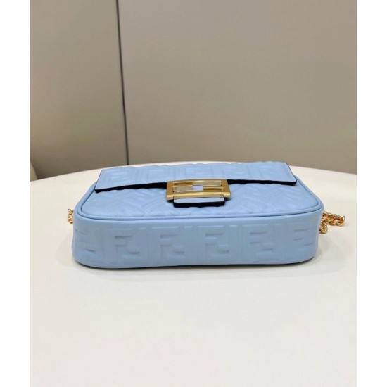 Replica Baguette Chain Midi Bag Nappa Blue Replica Baguette Chain Midi Bag Nappa Blue