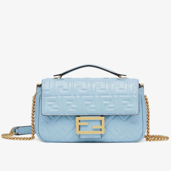 Replica Baguette Chain Midi Bag Nappa Blue Replica Baguette Chain Midi Bag Nappa Blue