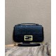 Replica Baguette Chain Midi Bag Nappa Black