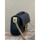Replica Baguette Chain Midi Bag Nappa Black