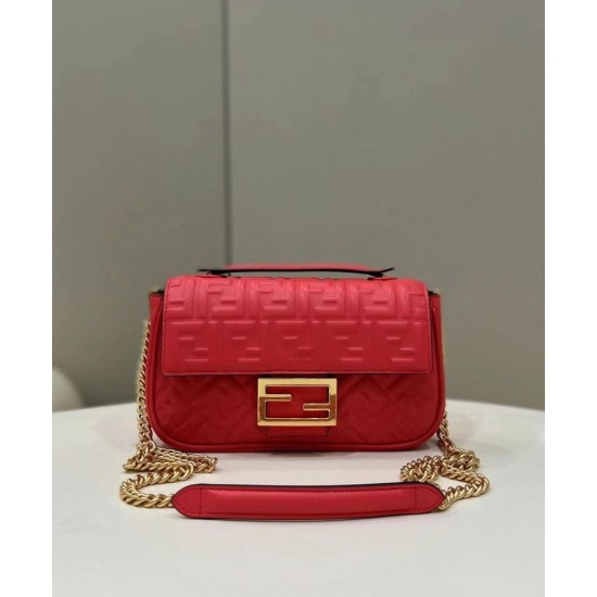 Replica Baguette Chain Midi Bag Nappa Red Fake Baguette Chain Midi Bag Nappa Red Replica