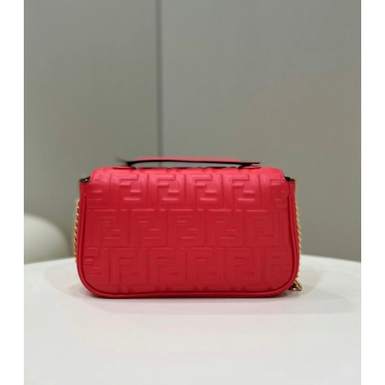 Replica Baguette Chain Midi Bag Nappa Red Fake Baguette Chain Midi Bag Nappa Red Replica