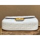 Replica Baguette Chain Midi Bag Nappa White