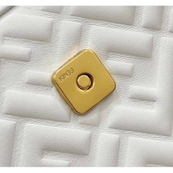 Replica Baguette Chain Midi Bag Nappa White