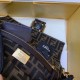 Replica Fendi Baguette Large Bag FF Fabric With Black Trim Replica Fendi Baguette Large Bag FF Fabric With Black Trim