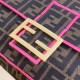 Fake Baguette Large Bag FF Fabric With Pink Trim Replica Replica Baguette Large Bag FF Fabric With Pink Trim