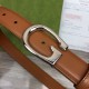 Fake Gucci Thin Belt with G buckle 655566 Brown Replica