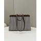 Replica X-Tote houndstooth wool shopper with FF embroidery 8BH374 Brown