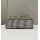Replica X-Tote houndstooth wool shopper with FF embroidery 8BH374 Brown