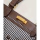 Replica X-Tote houndstooth wool shopper with FF embroidery 8BH374 Brown
