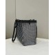 Replica X-Tote houndstooth wool shopper with FF embroidery 8BH374 Gray Replica X-Tote houndstooth wool shopper with FF embroidery 8BH374 Gray