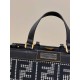 Replica X-Tote houndstooth wool shopper with FF embroidery 8BH374 Gray Replica X-Tote houndstooth wool shopper with FF embroidery 8BH374 Gray