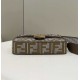 Replica Baguette 8BR600 houndstooth wool bag with FF embroidery Brown Replica Baguette 8BR600 houndstooth wool bag with FF embroidery Brown