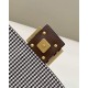 Replica Baguette 8BR600 houndstooth wool bag with FF embroidery Brown Replica Baguette 8BR600 houndstooth wool bag with FF embroidery Brown