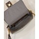 Replica Baguette 8BR600 houndstooth wool bag with FF embroidery Brown Replica Baguette 8BR600 houndstooth wool bag with FF embroidery Brown