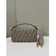 Replica 8BR600 Baguette Chain Midi FF tapestry fabric bag gray