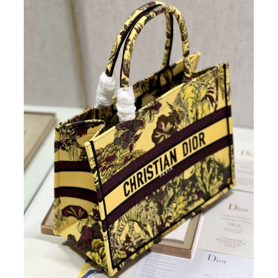 Fake Christian Dior Medium Dior Book Tote Bag Yellow Replica Replica Christian Dior Medium Dior Book Tote Bag Yellow