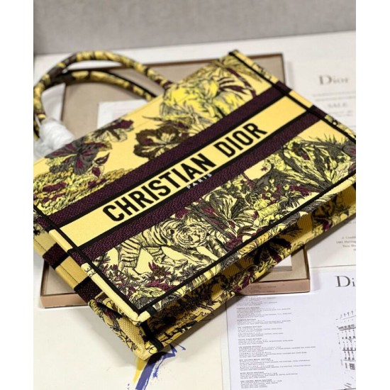 Fake Christian Dior Medium Dior Book Tote Bag Yellow Replica Replica Christian Dior Medium Dior Book Tote Bag Yellow