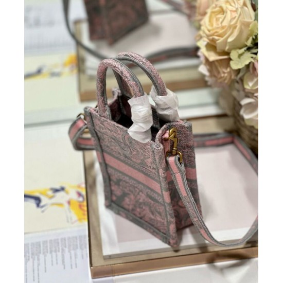 Replica Christian Dior Mini Dioriviera Dior Book Tote Phone Bag Pink Replica Christian Dior Mini Dioriviera Dior Book Tote Phone Bag Pink