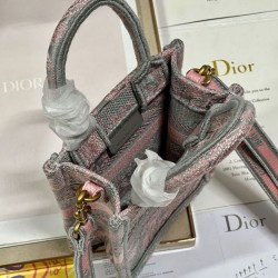 Replica Christian Dior Mini Dioriviera Dior Book Tote Phone Bag Pink