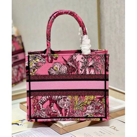 Replica Christian Dior Small Dior Book Tote Bag Peachblow