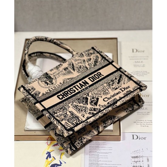 Replica Christian Dior Small Dior Book Tote Bag Apricot Fake Christian Dior Small Dior Book Tote Bag Apricot Replica