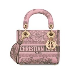 Replica Christian Dior Mini Lady D-Lite Bag Pink