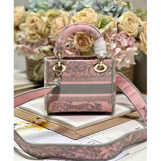 Replica Christian Dior Mini Lady D-Lite Bag Pink Replica Christian Dior Mini Lady D-Lite Bag Pink