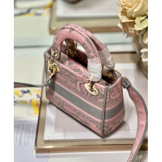 Replica Christian Dior Mini Lady D-Lite Bag Pink Replica Christian Dior Mini Lady D-Lite Bag Pink